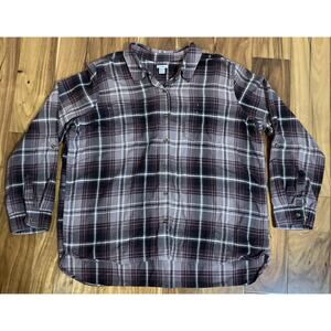 Carhartt Button Down Shirt Women's Size XXL (20) Pockets Purple Cotton Workwear
